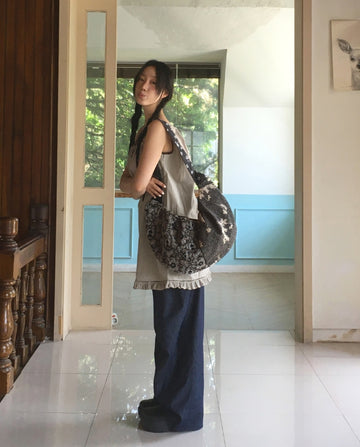 Eve Flower Fresley Shirring Shoulder Bag